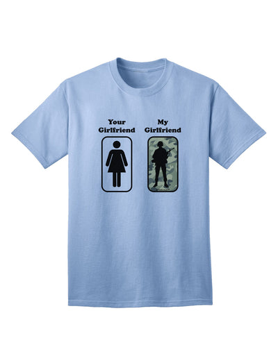 TooLoud Your Girlfriend My Girlfriend Military Adult T-Shirt - Premium Quality for Discerning Adults-Mens T-shirts-TooLoud-Light-Blue-Small-Davson Sales