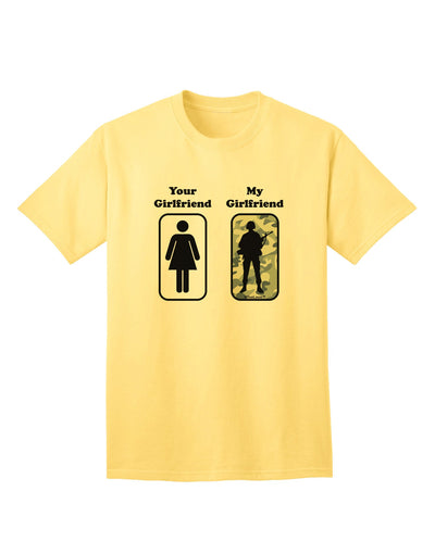 TooLoud Your Girlfriend My Girlfriend Military Adult T-Shirt - Premium Quality for Discerning Adults-Mens T-shirts-TooLoud-Yellow-Small-Davson Sales