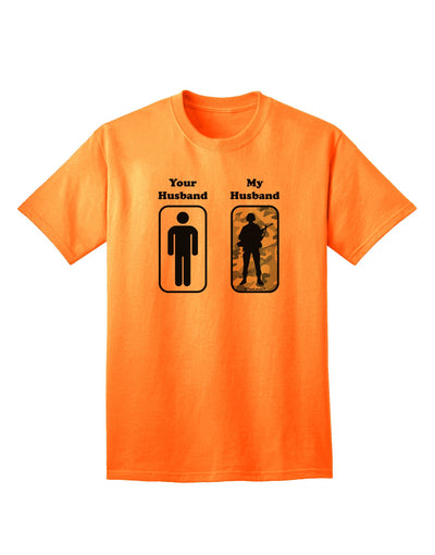 TooLoud Your Husband My Husband - Premium Adult T-Shirt for Contemporary Couples-Mens T-shirts-TooLoud-Neon-Orange-Small-Davson Sales