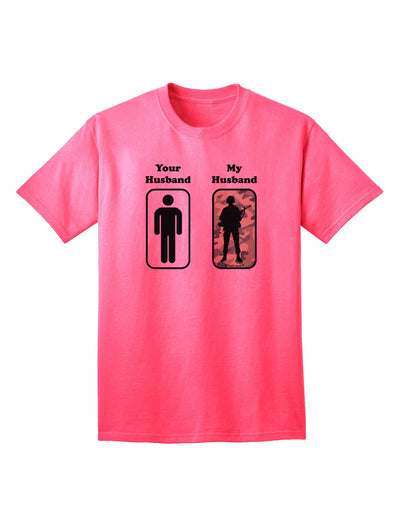 TooLoud Your Husband My Husband - Premium Adult T-Shirt for Contemporary Couples-Mens T-shirts-TooLoud-Neon-Pink-Small-Davson Sales