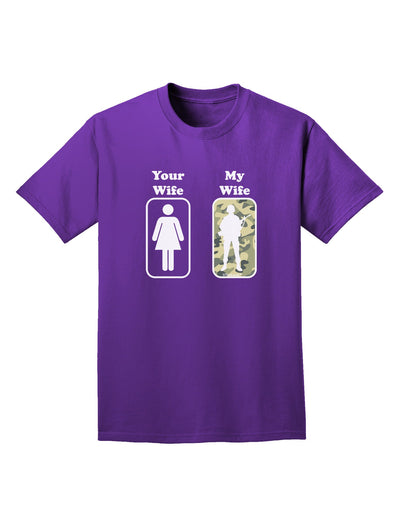 TooLoud Your Wife My Wife Military Adult Dark T-Shirt-Mens T-Shirt-TooLoud-Purple-Small-Davson Sales