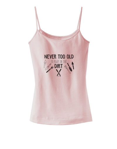 TooLoud You're Never too Old to Play in the Dirt Dark Womens V-Neck Dark T-Shirt-Womens V-Neck T-Shirts-TooLoud-SoftPink-Small-Davson Sales