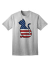 TooLoud presents an exquisite collection of Adult T-Shirts featuring the captivating Patriotic Cat Design-Mens T-shirts-TooLoud-AshGray-Small-Davson Sales