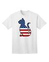 TooLoud presents an exquisite collection of Adult T-Shirts featuring the captivating Patriotic Cat Design-Mens T-shirts-TooLoud-White-Small-Davson Sales