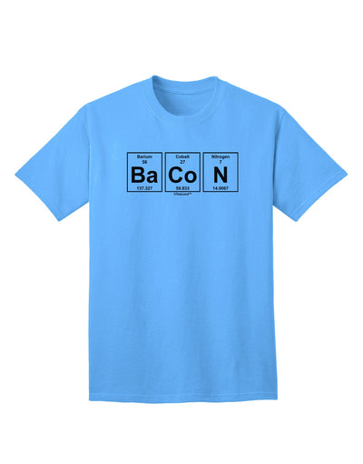 TooLoud presents the Bacon Periodic Table of Elements Adult T-Shirt for Ecommerce Shoppers-Mens T-shirts-TooLoud-Aquatic-Blue-Small-Davson Sales