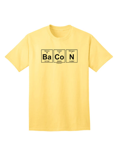 TooLoud presents the Bacon Periodic Table of Elements Adult T-Shirt for Ecommerce Shoppers-Mens T-shirts-TooLoud-Yellow-Small-Davson Sales