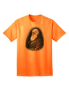 TooLoud presents the Charles Darwin Black and White Adult T-Shirt for Ecommerce-Mens T-shirts-TooLoud-Neon-Orange-Small-Davson Sales