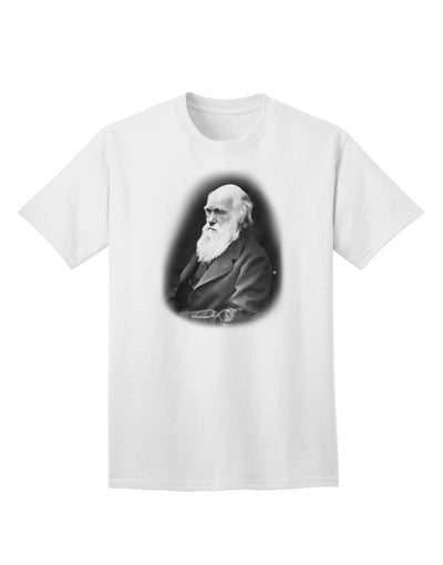 TooLoud presents the Charles Darwin Black and White Adult T-Shirt for Ecommerce-Mens T-shirts-TooLoud-White-Small-Davson Sales