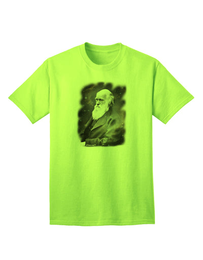 TooLoud presents the Charles Darwin In Space Adult T-Shirt-Mens T-shirts-TooLoud-Neon-Green-Small-Davson Sales