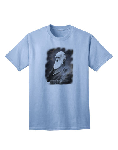 TooLoud presents the Charles Darwin In Space Adult T-Shirt-Mens T-shirts-TooLoud-Light-Blue-Small-Davson Sales