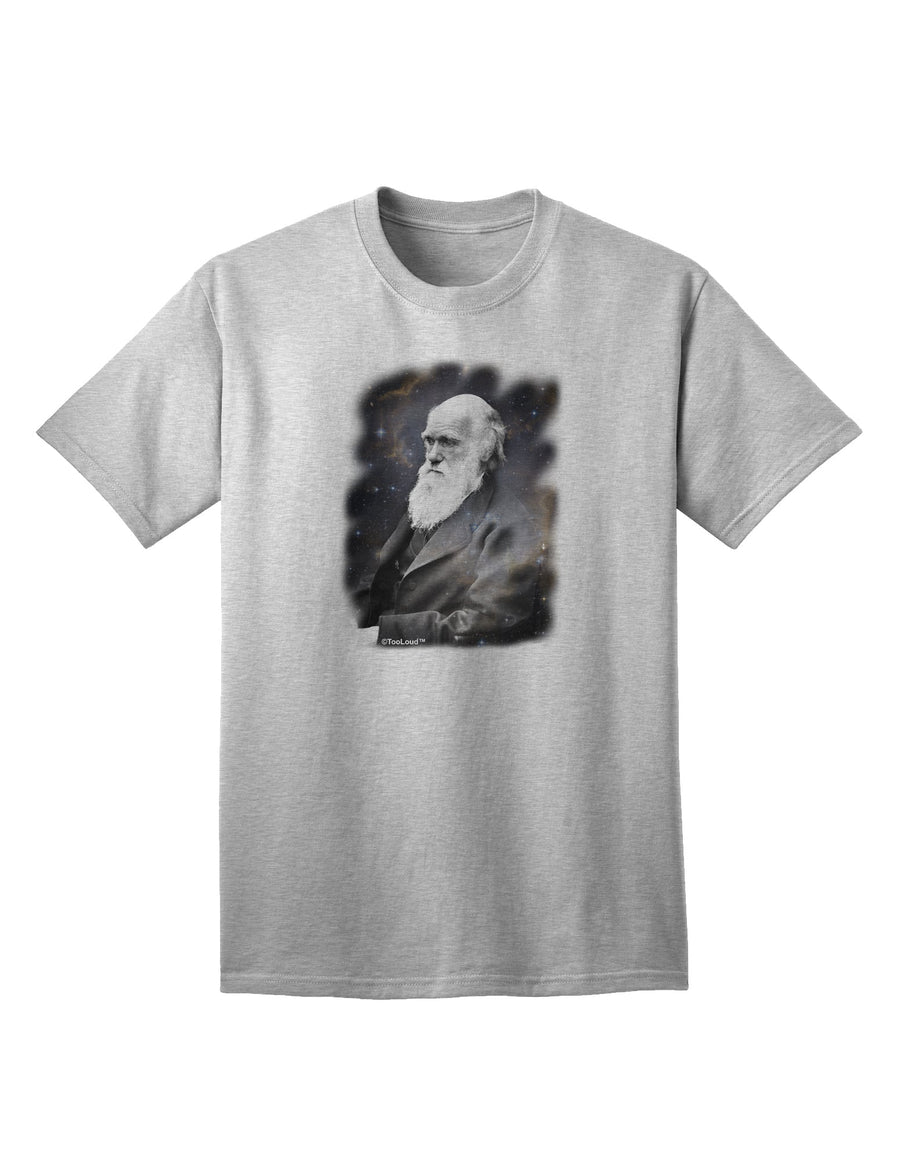 TooLoud presents the Charles Darwin In Space Adult T-Shirt-Mens T-shirts-TooLoud-White-Small-Davson Sales