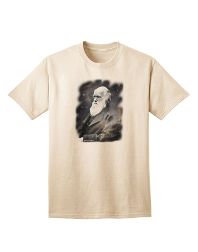 TooLoud presents the Charles Darwin In Space Adult T-Shirt-Mens T-shirts-TooLoud-Natural-Small-Davson Sales