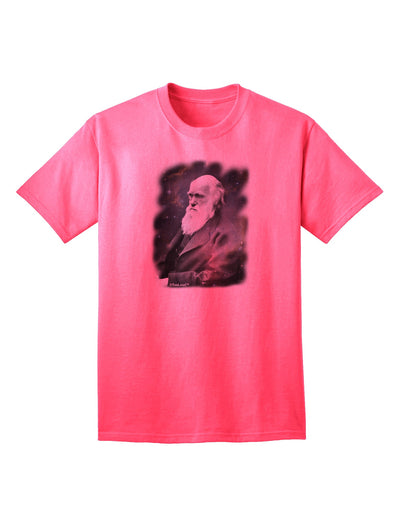 TooLoud presents the Charles Darwin In Space Adult T-Shirt-Mens T-shirts-TooLoud-Neon-Pink-Small-Davson Sales