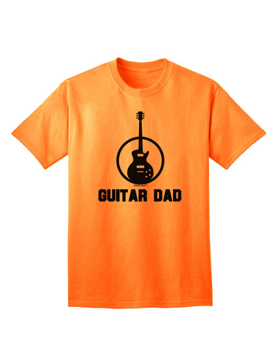 TooLoud presents the Guitar Dad Adult T-Shirt - A Must-Have for Music Enthusiasts-Mens T-shirts-TooLoud-Neon-Orange-Small-Davson Sales