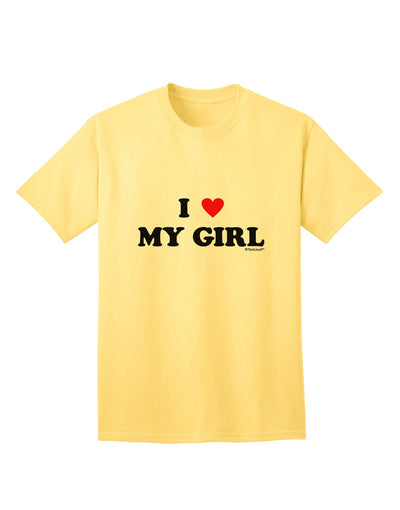 TooLoud presents the I Heart My Girl Matching Couples Design Adult T-Shirt-Mens T-shirts-TooLoud-Yellow-Small-Davson Sales