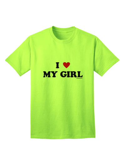 TooLoud presents the I Heart My Girl Matching Couples Design Adult T-Shirt-Mens T-shirts-TooLoud-Neon-Green-Small-Davson Sales