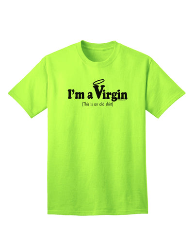 TooLoud presents the I'm a Virgin Humor Adult T-Shirt for a touch of playful charm-Mens T-shirts-TooLoud-Neon-Green-Small-Davson Sales