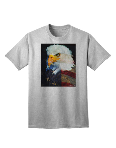TooLoud presents the Patriotic Bald Eagle - American Flag Adult T-Shirt-Mens T-shirts-TooLoud-AshGray-Small-Davson Sales