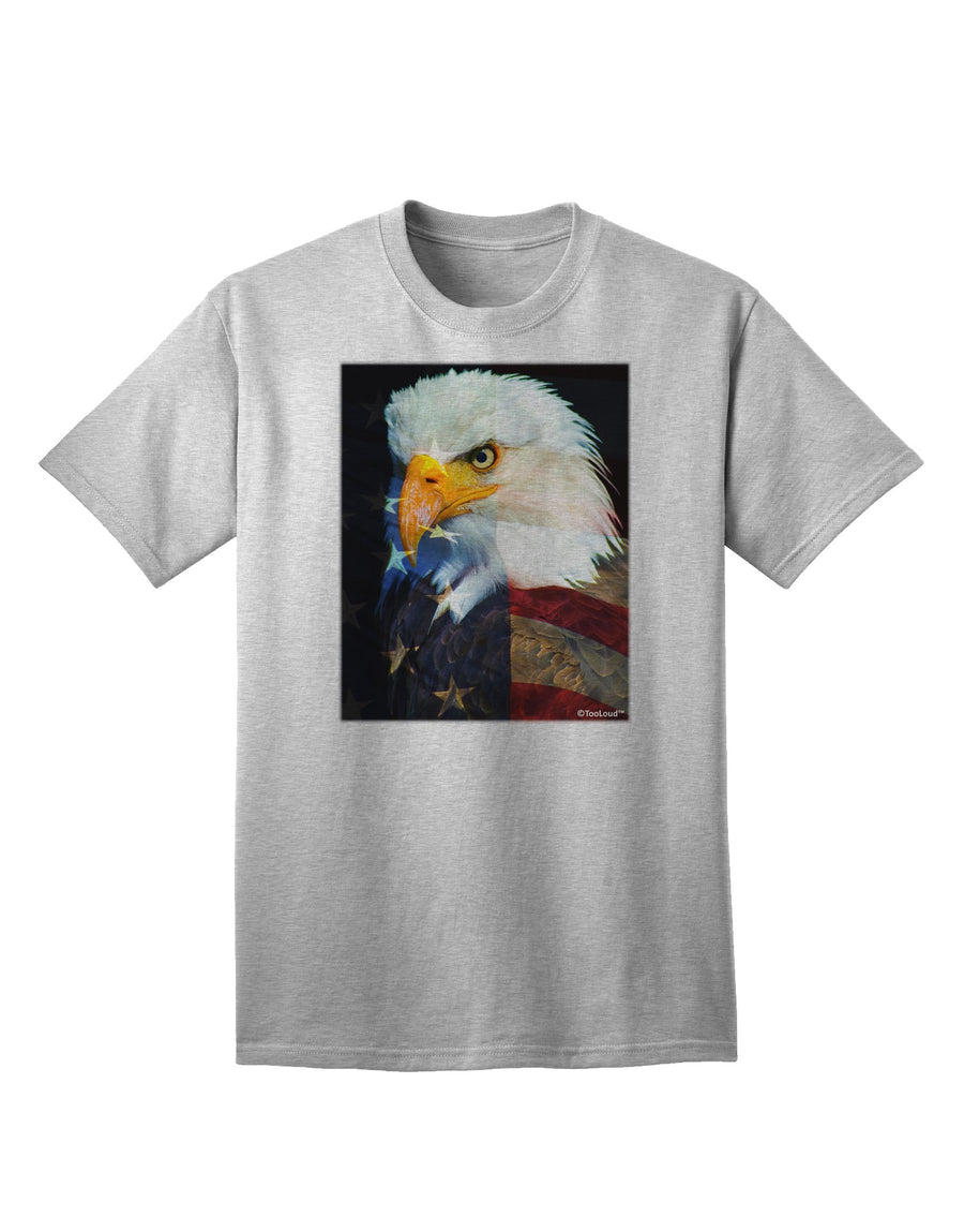 TooLoud presents the Patriotic Bald Eagle - American Flag Adult T-Shirt-Mens T-shirts-TooLoud-White-Small-Davson Sales