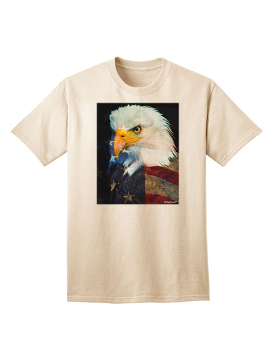 TooLoud presents the Patriotic Bald Eagle - American Flag Adult T-Shirt-Mens T-shirts-TooLoud-Natural-Small-Davson Sales