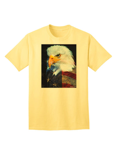 TooLoud presents the Patriotic Bald Eagle - American Flag Adult T-Shirt-Mens T-shirts-TooLoud-Yellow-Small-Davson Sales