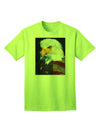 TooLoud presents the Patriotic Bald Eagle - American Flag Adult T-Shirt-Mens T-shirts-TooLoud-Neon-Green-Small-Davson Sales