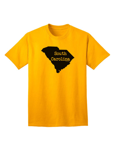 TooLoud presents the South Carolina - United States Shape Adult T-Shirt for Ecommerce Shoppers-Mens T-shirts-TooLoud-Gold-Small-Davson Sales