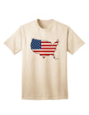 TooLoud presents the United States Cutout - Adult T-Shirt with an American Flag Design-Mens T-shirts-TooLoud-Natural-Small-Davson Sales