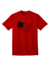 TooLoud presents the United States Cutout - Adult T-Shirt with an American Flag Design-Mens T-shirts-TooLoud-Red-Small-Davson Sales