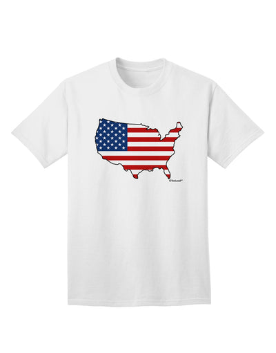 TooLoud presents the United States Cutout - Adult T-Shirt with an American Flag Design-Mens T-shirts-TooLoud-White-Small-Davson Sales