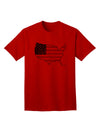 TooLoud presents the United States Cutout - American Flag Distressed Adult T-Shirt-Mens T-shirts-TooLoud-Red-Small-Davson Sales