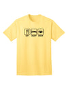 TooLoud presents the exquisite Eat Sleep Drum Design Adult T-Shirt for discerning drum enthusiasts-Mens T-shirts-TooLoud-Yellow-Small-Davson Sales