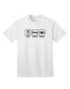 TooLoud presents the exquisite Eat Sleep Drum Design Adult T-Shirt for discerning drum enthusiasts-Mens T-shirts-TooLoud-White-Small-Davson Sales