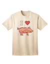 TooLoud presents the exquisite I Heart My Bacon Pig Silhouette Adult T-Shirt-Mens T-shirts-TooLoud-Natural-Small-Davson Sales