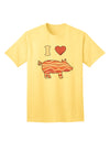 TooLoud presents the exquisite I Heart My Bacon Pig Silhouette Adult T-Shirt-Mens T-shirts-TooLoud-Yellow-Small-Davson Sales