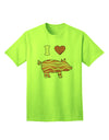 TooLoud presents the exquisite I Heart My Bacon Pig Silhouette Adult T-Shirt-Mens T-shirts-TooLoud-Neon-Green-Small-Davson Sales