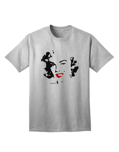 TooLoud presents the exquisite Marilyn Monroe Cutout Design Red Lips Adult T-Shirt-Mens T-shirts-TooLoud-AshGray-Small-Davson Sales