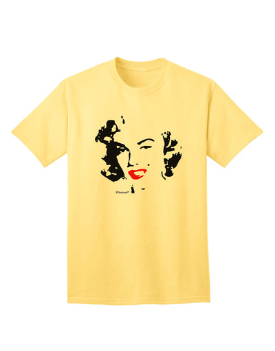 TooLoud presents the exquisite Marilyn Monroe Cutout Design Red Lips Adult T-Shirt-Mens T-shirts-TooLoud-Yellow-Small-Davson Sales