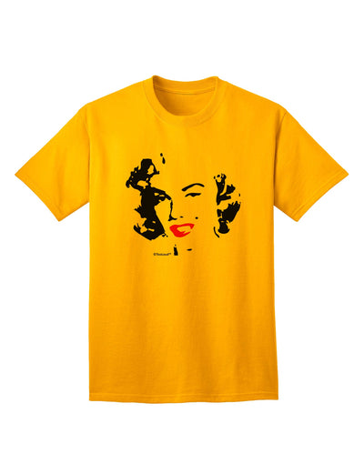 TooLoud presents the exquisite Marilyn Monroe Cutout Design Red Lips Adult T-Shirt-Mens T-shirts-TooLoud-Gold-Small-Davson Sales