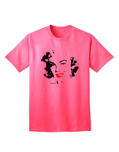 TooLoud presents the exquisite Marilyn Monroe Cutout Design Red Lips Adult T-Shirt-Mens T-shirts-TooLoud-Neon-Pink-Small-Davson Sales