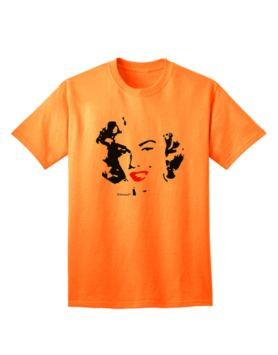 TooLoud presents the exquisite Marilyn Monroe Cutout Design Red Lips Adult T-Shirt-Mens T-shirts-TooLoud-Neon-Orange-Small-Davson Sales