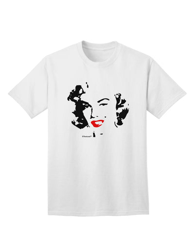 TooLoud presents the exquisite Marilyn Monroe Cutout Design Red Lips Adult T-Shirt-Mens T-shirts-TooLoud-White-Small-Davson Sales