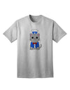 TooLoud presents the exquisite Patriotic Cat Adult T-Shirt for a touch of national pride.-Mens T-shirts-TooLoud-AshGray-Small-Davson Sales