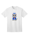 TooLoud presents the exquisite Patriotic Cat Adult T-Shirt for a touch of national pride.-Mens T-shirts-TooLoud-White-Small-Davson Sales