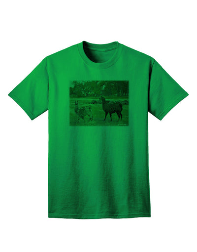 TooLoud presents the exquisite Standing Llamas Adult T-Shirt for your discerning taste in fashion.-Mens T-shirts-TooLoud-Kelly-Green-Small-Davson Sales