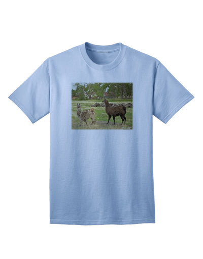 TooLoud presents the exquisite Standing Llamas Adult T-Shirt for your discerning taste in fashion.-Mens T-shirts-TooLoud-Light-Blue-Small-Davson Sales