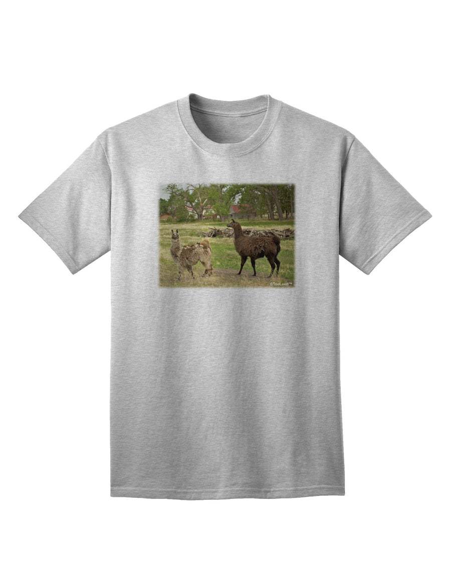 TooLoud presents the exquisite Standing Llamas Adult T-Shirt for your discerning taste in fashion.-Mens T-shirts-TooLoud-White-Small-Davson Sales