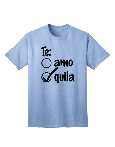 TooLoud presents the exquisite Tequila Checkmark Design Adult T-Shirt-Mens T-shirts-TooLoud-Light-Blue-Small-Davson Sales