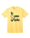 TooLoud presents the exquisite Tequila Checkmark Design Adult T-Shirt-Mens T-shirts-TooLoud-Yellow-Small-Davson Sales