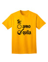 TooLoud presents the exquisite Tequila Checkmark Design Adult T-Shirt-Mens T-shirts-TooLoud-Gold-Small-Davson Sales